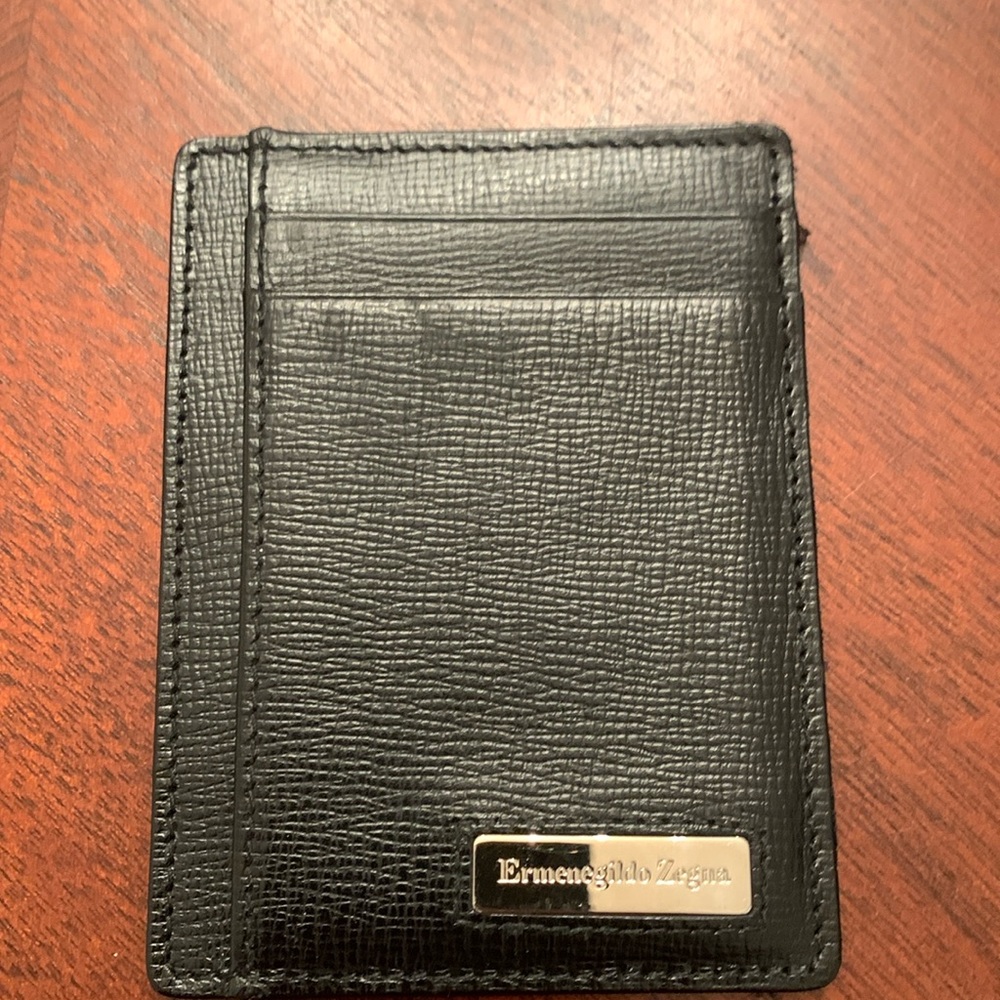 Authentic Mens Ermenegildo Zegna credit card holder